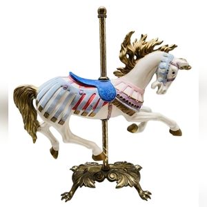 VINTAGE 1987 TOBIN FRALEY CAROUSEL HORSE 🎠 PORCELAIN & CERAMIC STATUE